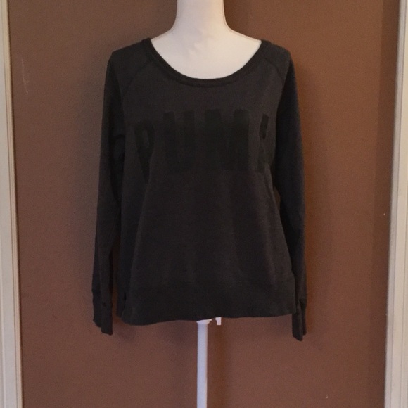 Puma Charcoal Gray Black Logo Crewneck Sweatshirt - Picture 1 of 8